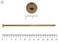 Саморезы Конструкционные, потай Torx, желтый цинк   10х240 мм (50 шт) 