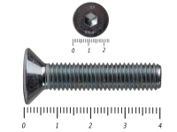 Винт потайной с внутр. шестигр., полная резьба, цинк DIN 7991 12х40 пр.8.8 Фасовка (50шт) 