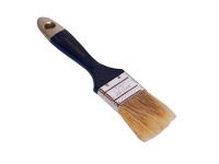 Кисть плоская 3" ЭКСПЕРТ натуральная щетина синяя деревянная ручка SANTOOL (1шт) Распродажа