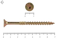 Саморезы Конструкционные, потай Torx, желтый цинк   5.0х 70 мм (200 шт) 