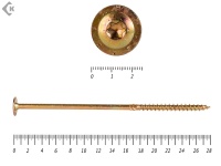 Саморезы с прессшайбой Torx, по дереву, желтый цинк   10х280 мм ПРОФИ HIMTEX (50 шт)