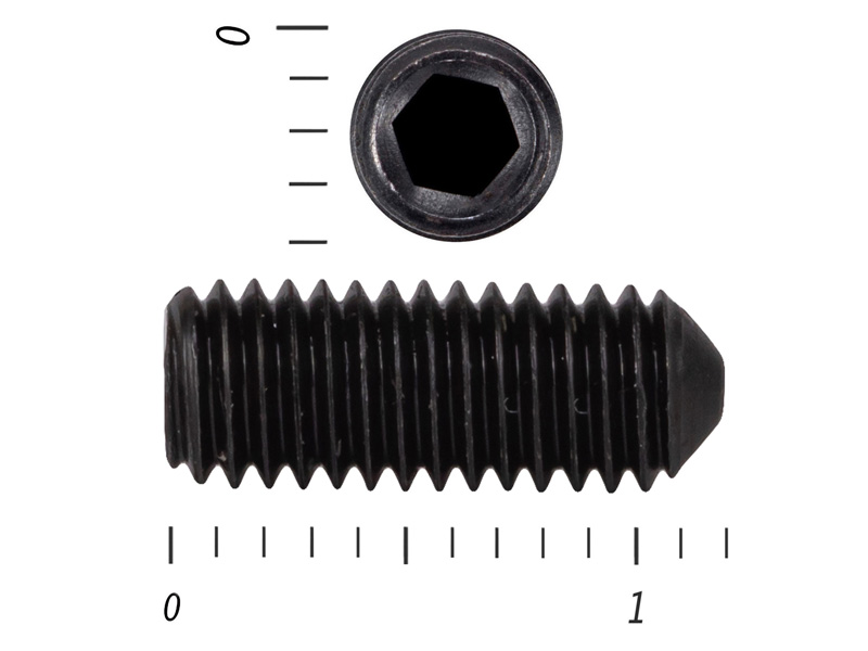 Винт установочный с внутр.шестигранником черный DIN 914 4х12 пр.12,9 (100 шт.) – фото 4x12