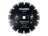 Диск алмазный отрезной 230*10*22,23 Hilberg Hard Materials Лазер асфальт (1 шт.)