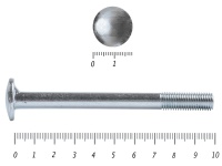 Болт мебельный, цинк DIN607 с усом 8х100 пр.5,8 Фасовка (40шт)