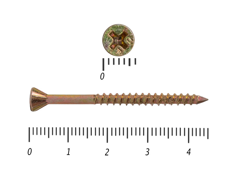 Саморезы для деревянных полов с алмазным наконечником HIMTEX 3.5х45 мм (200 шт) – фото 3.5x45