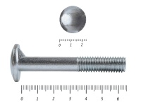 Болт мебельный, цинк DIN607 с усом 10х 65 пр.4,8 Фасовка (50шт)