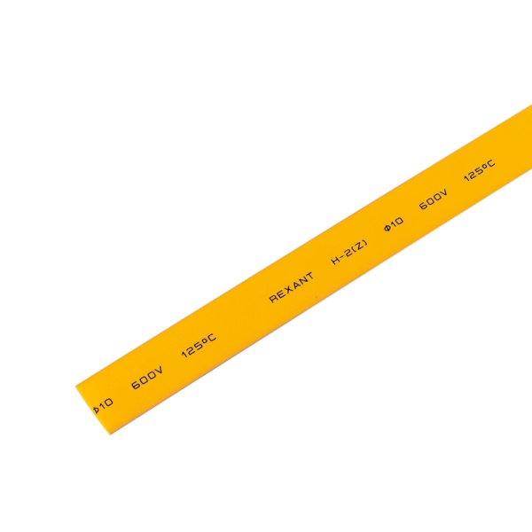 Трубка термоусадочная усадка 2:1 (10) 1м желтая REXANT (шт) – фото 