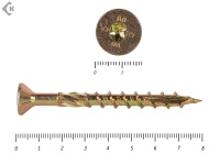 Саморезы Конструкционные, потай Torx, желтый цинк   10х 80 мм (50 шт) 