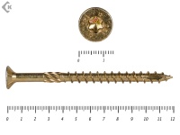 Саморезы Конструкционные, потай Torx, желтый цинк   8.0х120 мм (50 шт) 