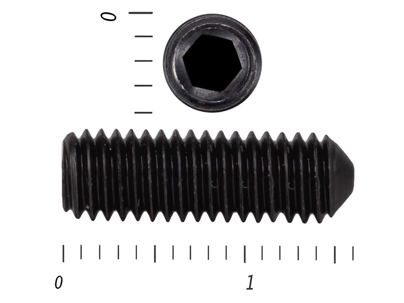 Винт установочный с внутр.шестигранником черный DIN 914 4х16 пр.10,9 (100 шт.) – фото 4x16