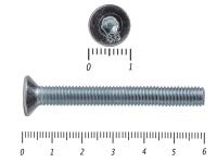 Винт потайной с внутр. шестигр., полная резьба, цинк DIN 7991  5х60 пр.8.8 Фасовка (200шт) 