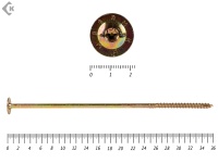 Саморезы с прессшайбой Torx, по дереву, желтый цинк   8.0х360 мм ПРОФИ HIMTEX (50 шт)