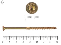 Саморезы Конструкционные, потай Torx, желтый цинк   8.0х160 мм (50 шт) 