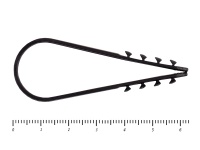 Дюбель хомут для крепления кабеля, цвет-чёрный 19х25 (100шт)