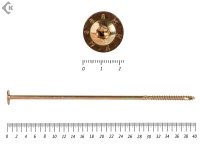 Саморезы с прессшайбой Torx, по дереву, желтый цинк   8.0х400 мм ПРОФИ HIMTEX (50 шт)