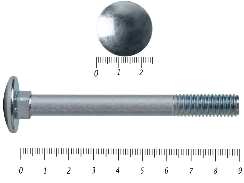 Болт мебельный, цинк DIN603 10х 90 пр.5,8 Фасовка (40шт) – фото 10x90