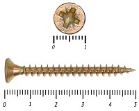 Саморез желтый цинк POZY 5х 50 (30шт)