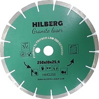 Диск алмазный отрезной 250*25,4*10 Hilberg Гранит Лазер (1 шт.)