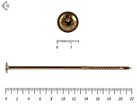 Саморезы с прессшайбой Torx, по дереву, желтый цинк   8.0х220 мм (50 шт)