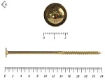 Саморезы с прессшайбой Torx, по дереву, желтый цинк   8.0х240 мм (50 шт) – фото