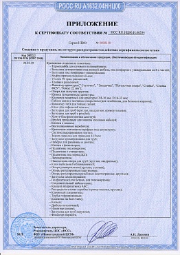 Сертификат на дюбеля для теплоизоляции 01
