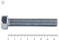 Болт полная резьба, цинк DIN933 6х150 пр.5,8 (10шт)