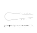 Дюбель хомут для крепления кабеля, цвет-белый 11х18 (100шт) – фото