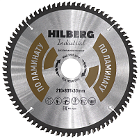 Диск пильный 210*30*80Т Hilberg Industrial Ламинат (1 шт)