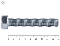 Болт полная резьба, цинк DIN933 12х180 пр.10,9 (2шт)