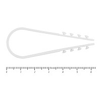 Дюбель хомут для крепления кабеля, цвет-белый, круглый 19х25 (100шт)