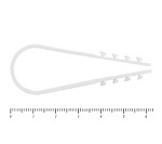 Дюбель хомут для крепления кабеля, цвет-белый, круглый 19х25 (100шт) – фото