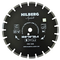 Диск алмазный отрезной 350*25,4*12 Hilberg Hard Materials Лазер асфальт (1 шт.)