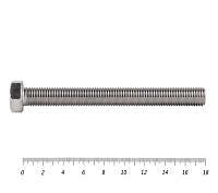 Болты с полной резьбой, нержавеющие DIN933 А2 16х180 (1шт)