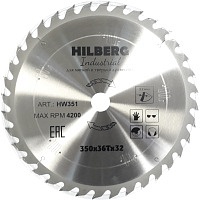 Диск пильный 350*32*36Т Hilberg Industrial Дерево (1 шт)