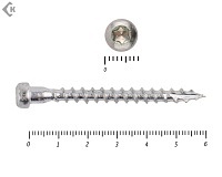 Саморезы для перфорированного крепежа (СС0560) 5х60 мм (500 шт), цинк