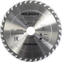 Диск пильный 350*50*36Т Hilberg Industrial Дерево (1 шт)