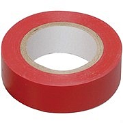 Лента клейкая изоляционная, ПВХ, красная, клей - синтетический каучук, 19ммх20м, толщина 13мкм,(шт.)