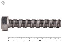 Болты с полной резьбой, нержавеющие DIN933 А2 20х200 (10шт)
