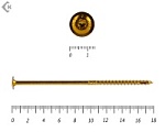 Саморезы с прессшайбой Torx, по дереву, желтый цинк   6.0х180 мм (100 шт) – фото