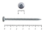 Саморезы универсальные, с полукруглой головкой, цинк HIMTEX 5.0х60 мм (200 шт) – фото